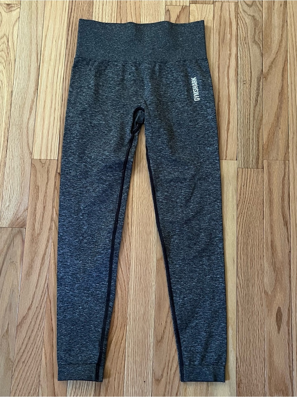 Gymshark Gray Seamless Workout Leggings Small Logo Pilates Gym Athletic Training